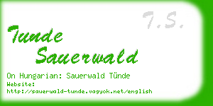 tunde sauerwald business card